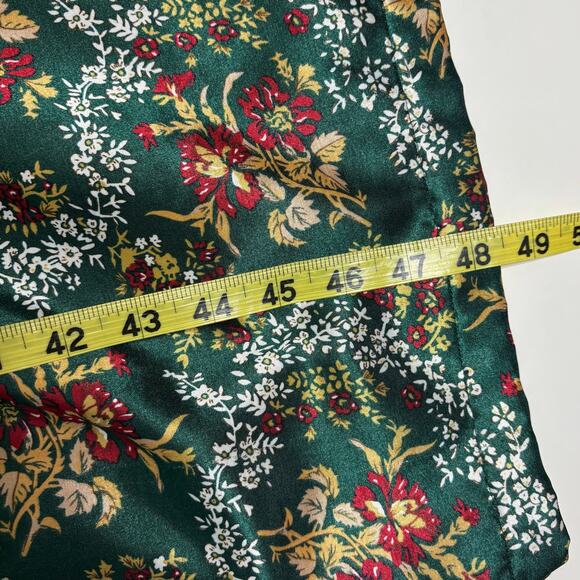 Victorias Secret Vintage Gold Label Long Belted Floral Robe Quilted Collar M/L - Picture 3 of 10